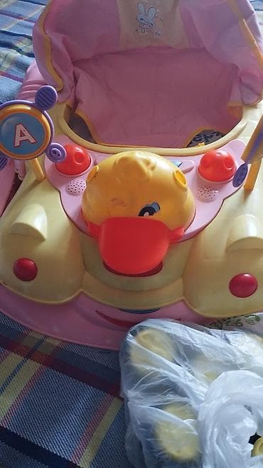 baby walker: Uşaq gəzdirici (baby walker) – ördəkli dizayn - Rəng: çəhrayı-sarı - — 2