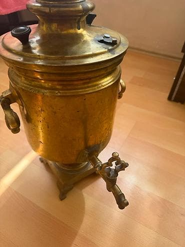 Məişət məhsulları: Əla vəziyyətdə, 12 möhürlü 150 illik antik samovar — 3