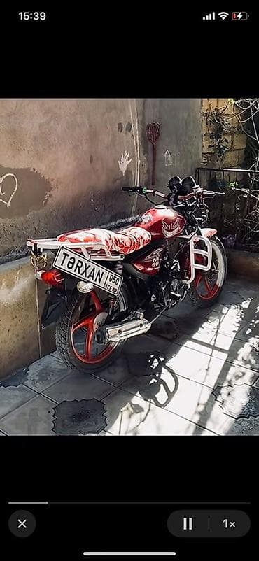 Moped/motosiklet – 80cc - Rəng: qırmızı, idman üslubunda aqressiv