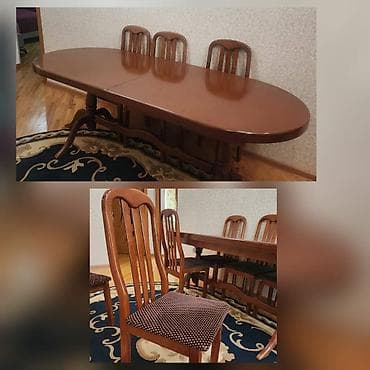 Qonaq otağı üçün, İşlənmiş, Açılan, Oval masa, 6 stul lalafo.az -da Qonaq otağı üçün, İşlənmiş, Açılan, Oval masa, 6 stul