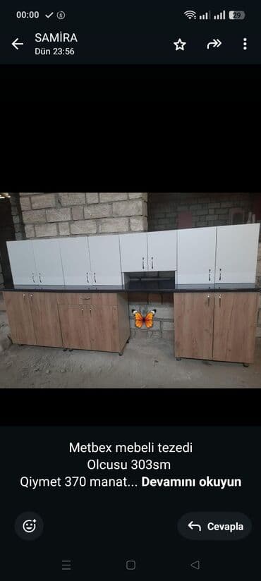 Metbex mebeli tezedi Olcusu 303sm Qiymet 370 manat Unvan masazir