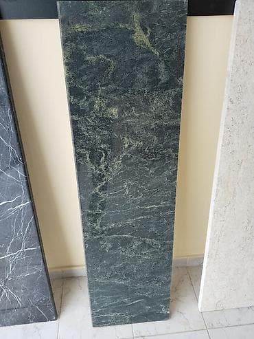 Dekorativ divar panelləri: Təbii daş dekor paneli – tünd yaşıl/boz damarli dizayn - Material — 1