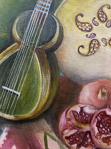 first home tekstil: Rəsm əsəri: “Azərbaycan motivləri” – taxta lövhə üzərində orjinal rəsm — 2