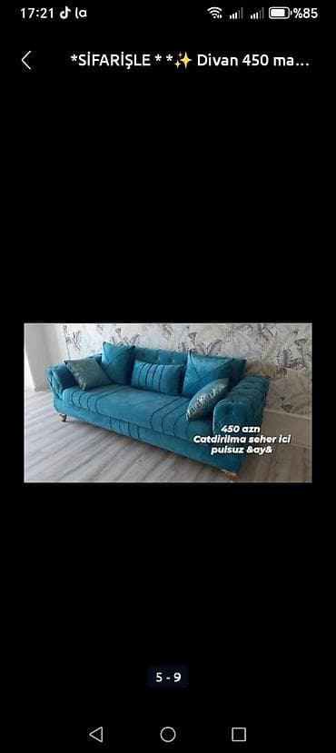 Divan, Qonaq otağı üçün, Parça, Bazalı, Açılan, Kitab