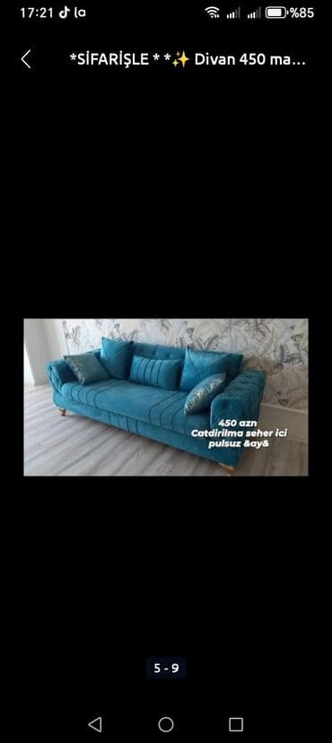 диван французская раскладушка с ортопедическим матрасом: Divan, Yeni, Açılan, Bazalı, Parça, Şəhərdaxili pulsuz çatdırılma — 7