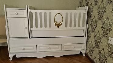 yatağ: Oğlan və qız üçün, İşlənmiş, Çarpayı, Bazasız, Matras ilə, Siyirməli — 1