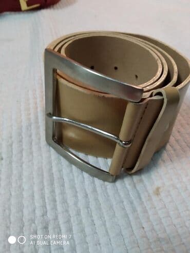 qayis: Ремень натуральная кожа женский Италия бренд Vera Pelle с надписью — 3