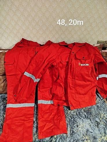 Plaşlar: Sənaye iş geyimləri dəsti və təhlükəsizlik plaşı - SOCAR loqolu iş — 2