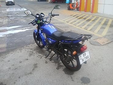 Moped/Motosiklet – “M50” model (benzinli) - Rəng: mavi - Arxa baqaj
