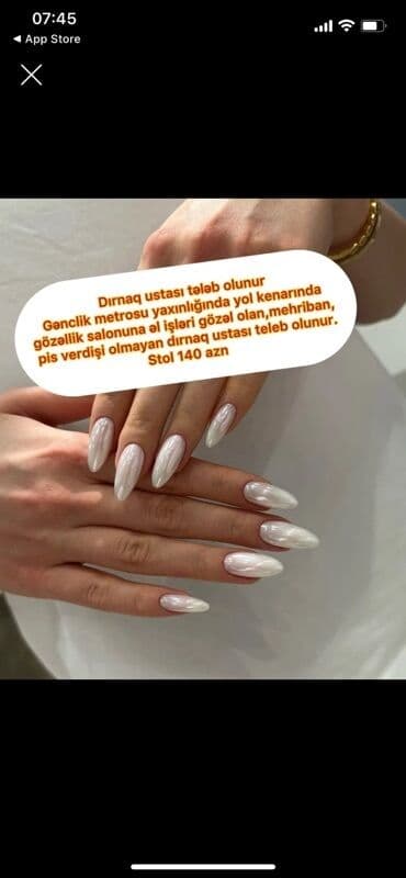 Dırnaq ustası tələb olunur, Yerin icarəsi