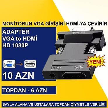 Skanerlər: VGA Adapterlər SAYLA ALANA VƏ USTALARA TOPDAN QİYMƏTLƏ VERİLİR! ⭐VGA — 4