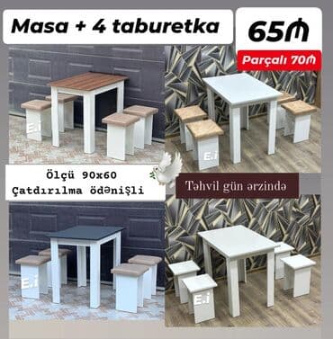 Masa və oturacaq dəstləri: Masa desti yeni