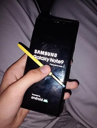 samsunk note 8: Samsung Galaxy Note 9, 128 GB, rəng - Qara, Qırıq — 1