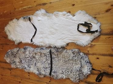 ağ şekil: Məhsul: Təbiət qoyun dərisindən xizək/yəhər altlığı (skandinaviya — 2