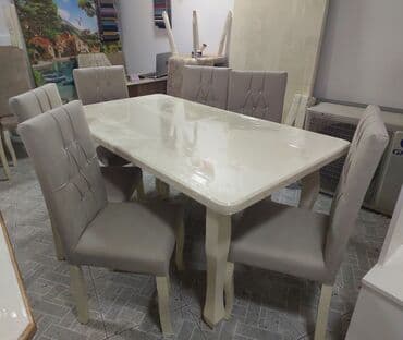 masılar: Qonaq otağı üçün, Yeni, Açılan, Kvadrat masa, 6 stul — 2