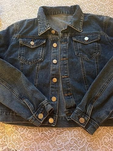 Cins gödəkçə – klassik model - Material: qalın denim (cins parça) -