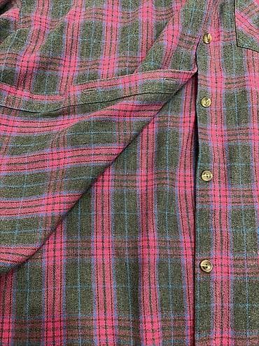 UMALOOK flanel köynək – XL ölçü. - Naxış: boz əsas fonda çəhrayı və — 5