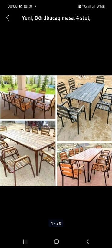 endirimde olan mebeller: 🔥Masa ve oturacaqlar🔥 ✅Bağ evleri,kafeler,restoranlar üçün her növ — 3