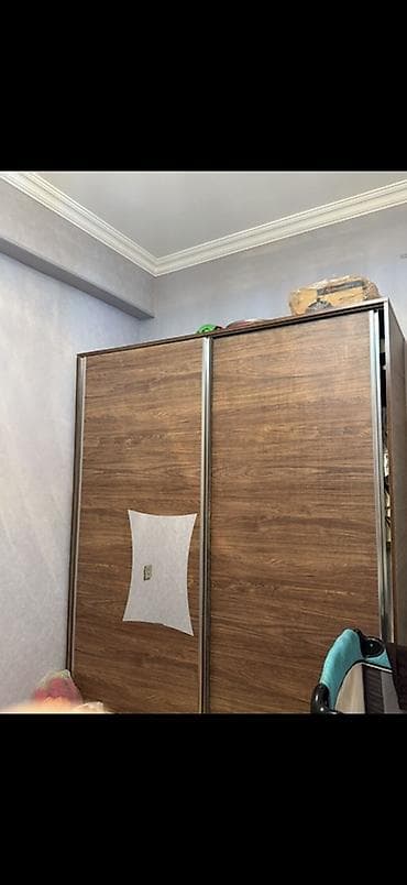 2 двери, Коричневый, Другой материал, Купе, Прямой шкаф