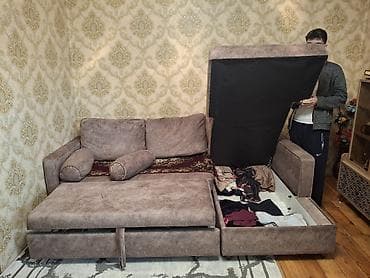 Мебель для дома: Угловой диван, Раскладной, С подъемным механизмом, Ткань, Нет доставки — 3