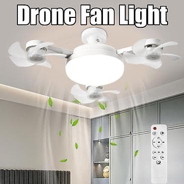 ventil: 3 Qanadlı 15 Pərli Pultlu Tavan sərinkeşi + LED Lampa 50W . ❄️ — 4