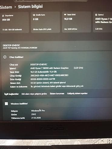 MSI: Б/у ASUS TUF Gaming, 15.6 ", AMD Ryzen 7, 1 ТБ, Самовывоз — 2
