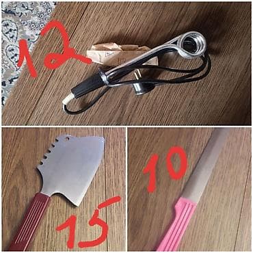 kəndir: Mətbəx üçün 3 müxtəlif əşya dəsti 1) Su qızdırıcısı (spiral tipli — 1