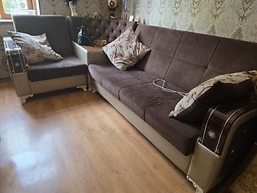 Künc divan dəsti - Komplekt: 1 böyük künc divan + 1 kreslo - Rəng lalafo.az -da Künc divan dəsti - Komplekt: 1 böyük künc divan + 1 kreslo - Rəng