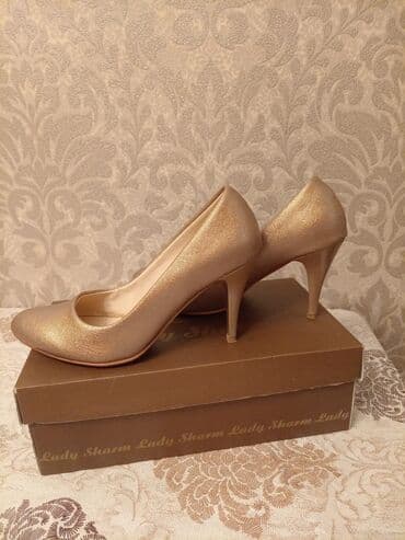 qadın maşınlarının qiyməti: Tuflilər, Ölçü: 39, rəng - Qızılı, Yeni — 2