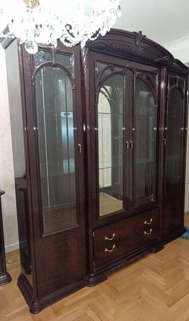 шкаф для посуды: Распашной, 5 дверей Прямой шкаф, Стенка — 1