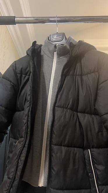 crop geyim: Michael Kors kişi qış gödəkçəsi - Rəng: qara, içlikdə boz rəngli — 1