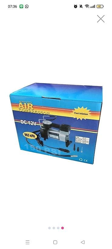 Ağır iş üçün portativ hava kompressoru – DC 12V Xüsusiyyətlər: -