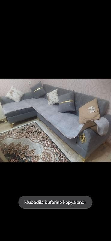 ikinci əl divan: Künc divan, Açılmayan, Bazasız, Parça — 1