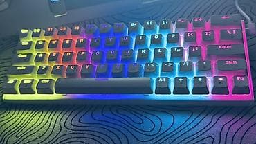 Техника и электроника: RGB işıqlanmaya malik 60% mexaniki klaviatura - 63 düyməli kompakt — 1