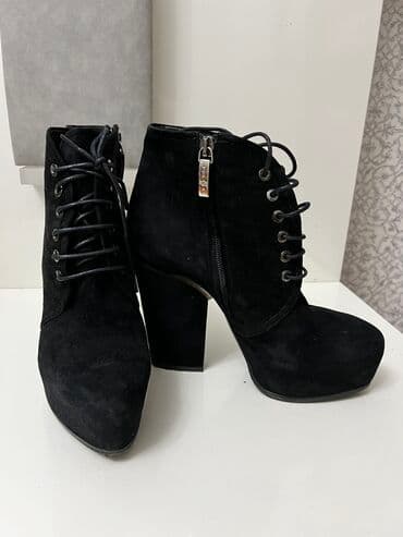 qiz ucun botlar: Ölçü: 38, rəng - Qara, İşlənmiş — 2