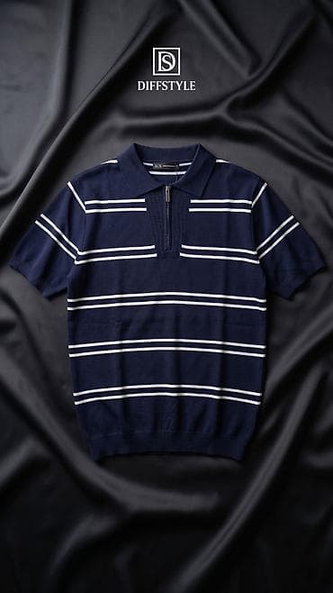 köynekler: DIFFSTYLE kişi polo sviteri - Model: qısaqol, polo yaxalı - Dizayn — 1