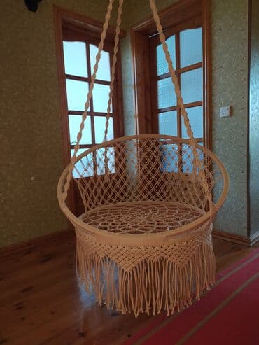 вешалка в прихожую настенная: Asma yelləncək kreslo - Forma: dairəvi səbət tipli - Rəng — 10