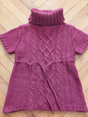 5 6yaş: C&A firmasinin 4_6yas bordo reng çox qalin toxunma koftasi.az — 1