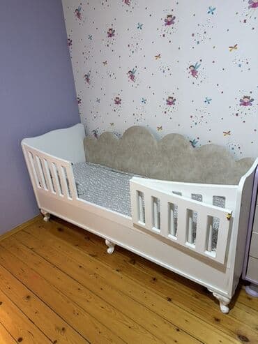 кровать с базой: Oğlan və qız üçün, Çarpayı, Bazalı, Matras ilə, Siyirməsiz — 5