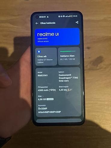 realme gt neo 2: Realme GT Master Edition, 128 GB, rəng - Gümüşü — 3