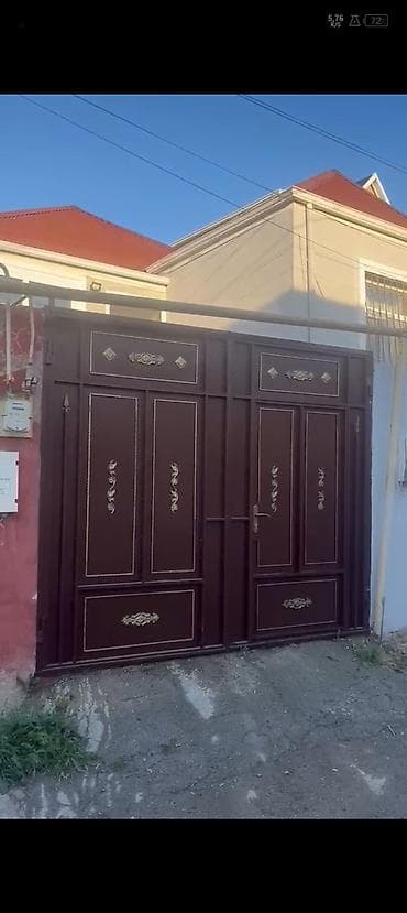 qapi otag: Dəmir Həyət darvazası, Mexaniki, Qapı ilə, rəng - Qəhvəyi, Kredit yoxdur — 1