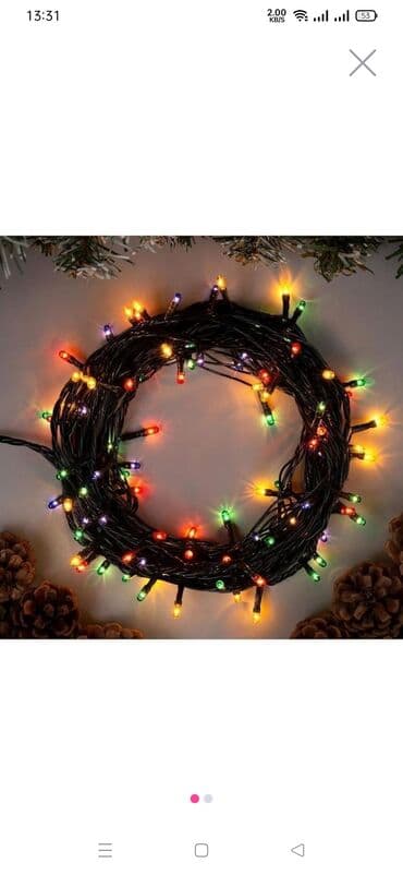 Süni güllər: Srochno! Girlyanda dlya elki, svetodiodnaya. Novaya. 2 shtuki. 30 — 1