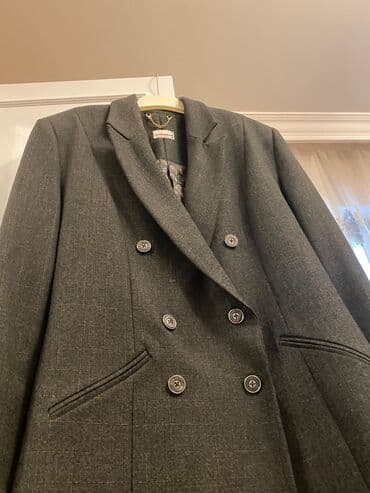 uzun jaketlər: MARI&MARİ “exclusive” 44 ölçü qadın jaketi - Rəng: tünd boz — 1