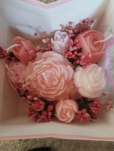 ziynət əşyaları: Şamdan hazırlanmış gül səbəti — 1