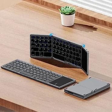 komputer notebook: RECCI qatlanan Bluetooth klaviatura + touchpad - Üçpanelli qatlanan — 1