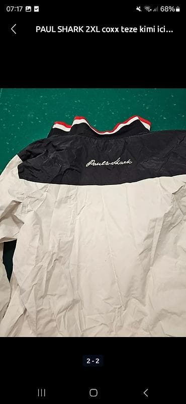 wolt geyim: PAUL & SHARK kişi kürkəsi/jaketi – 2XL ölçü - Rəng: ağ əsas — 2