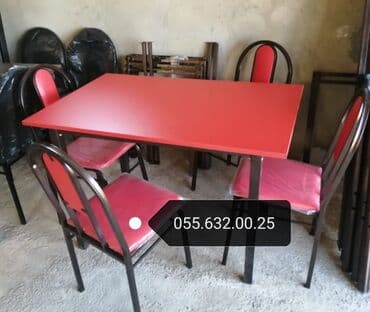 tap az masa ve oturacaqlar: Kuxna üçün masa və oturacaqlar desti, kafe və cayxana üçün stol stul — 1