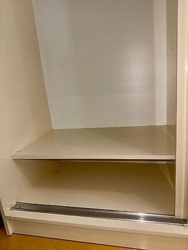 skaflar: İşlənmiş, 2 qapılı, Güzgülü, Bej, Kupe, Düz dolab — 4