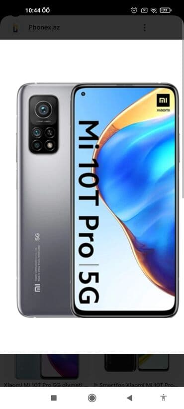 samsung s10 en ucuz: Xiaomi Mi 10T, 128 GB, rəng - Mavi, 
 Face ID, Barmaq izi — 1