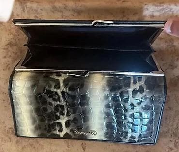Qadın pulqabıları kolleksiyası - Model 1: Leopard naxışlı, krokodil — 2